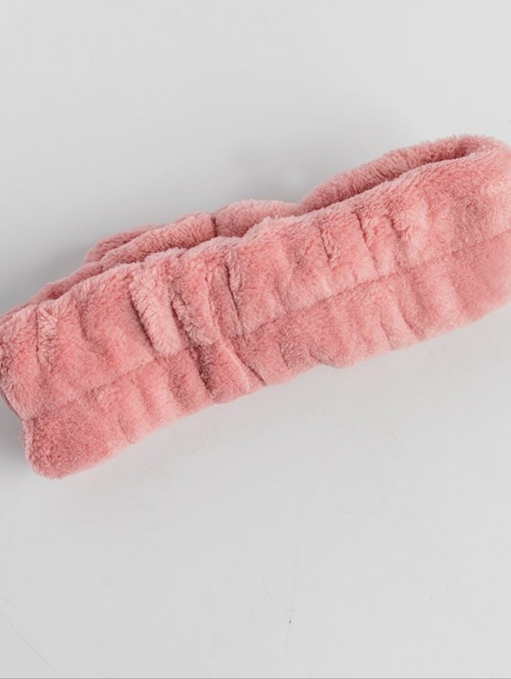 Spa Headband Plush Pink Bow Blush Color Soft Comfortable Pamper New - Picture 4 of 6